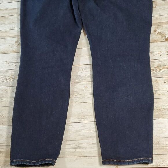 Lands' End Women's Mid Rise Skinny Jeans Blue Deepest Indigo 12‎ Petite 511819 - Picture 9 of 12